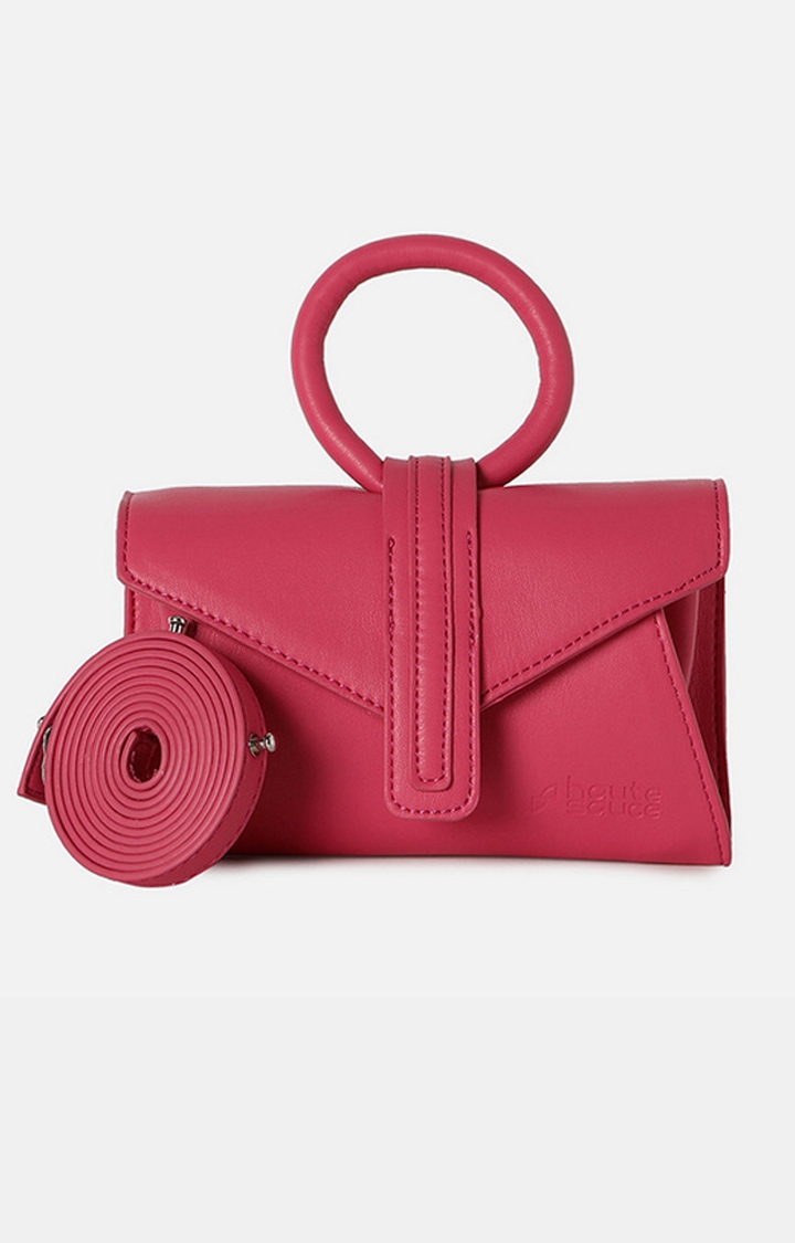 Women's Pink Solid Handbags