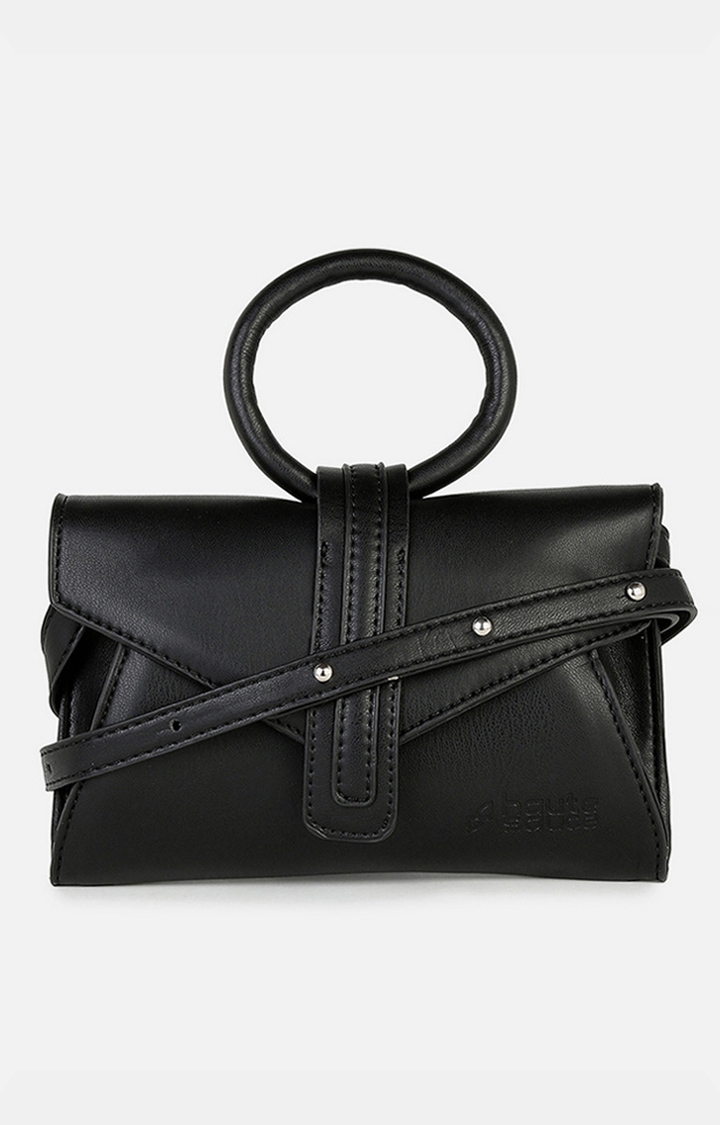 haute sauce | Women's Black Solid Handbags