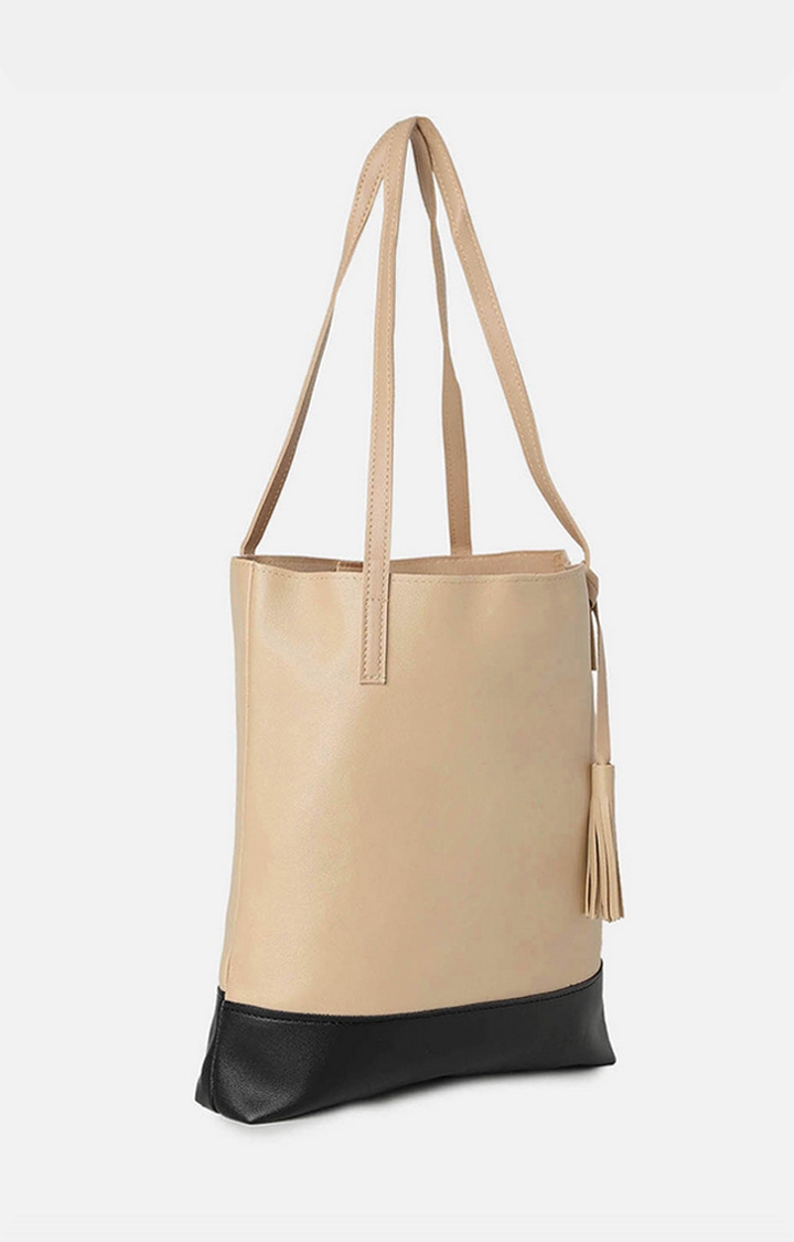 Women's Beige Structured Handbags