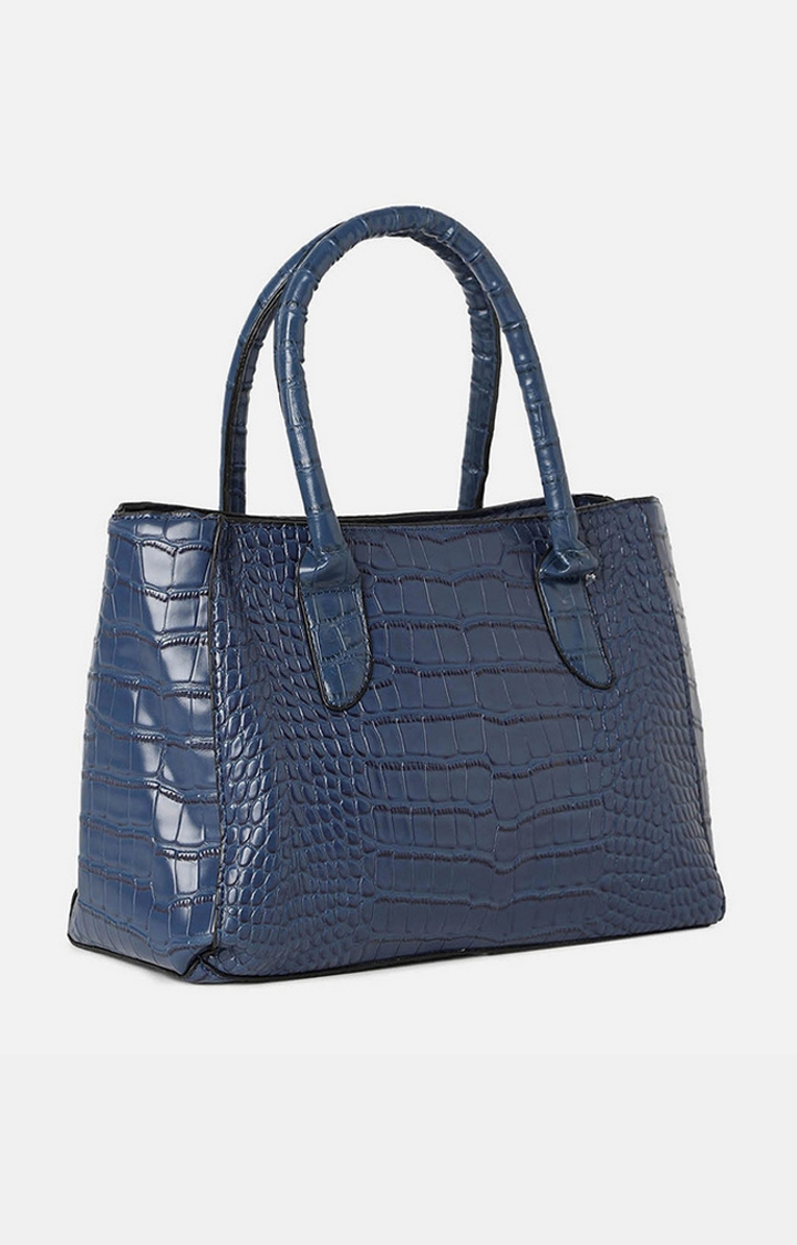 Women's Blue Textured Handbags