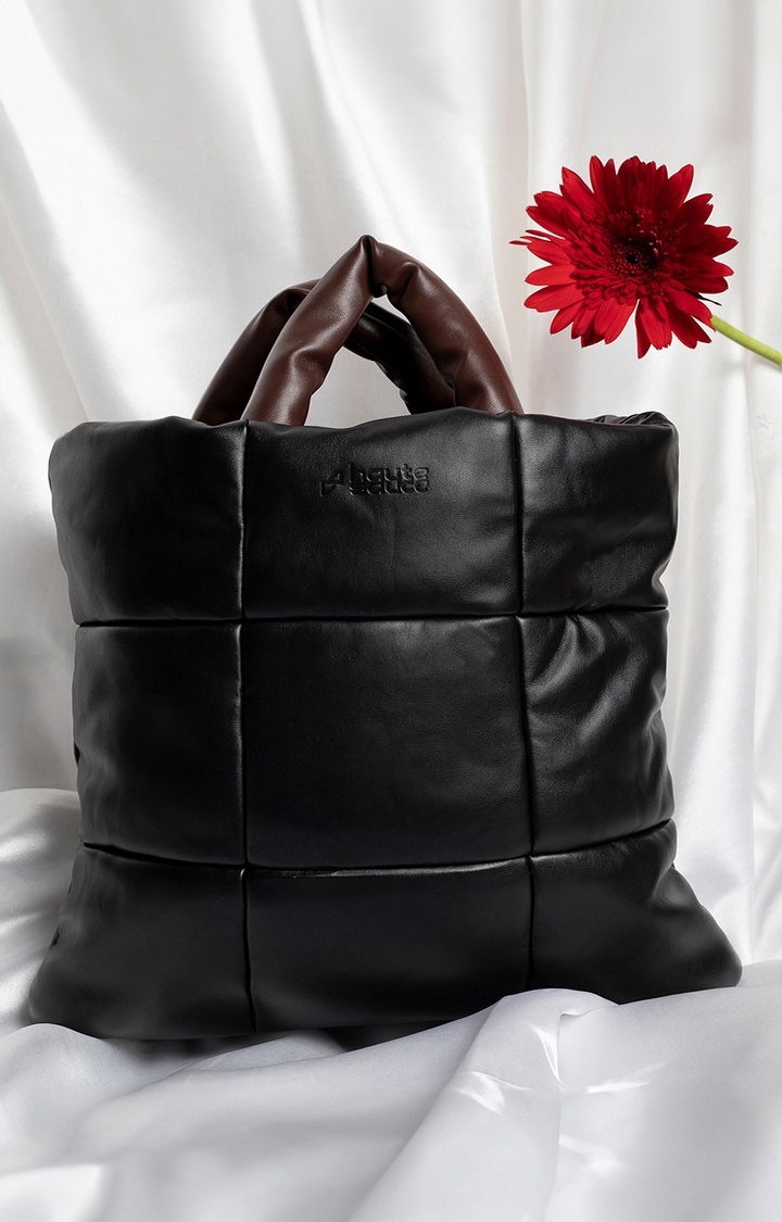 Women's Black Quilted Totes