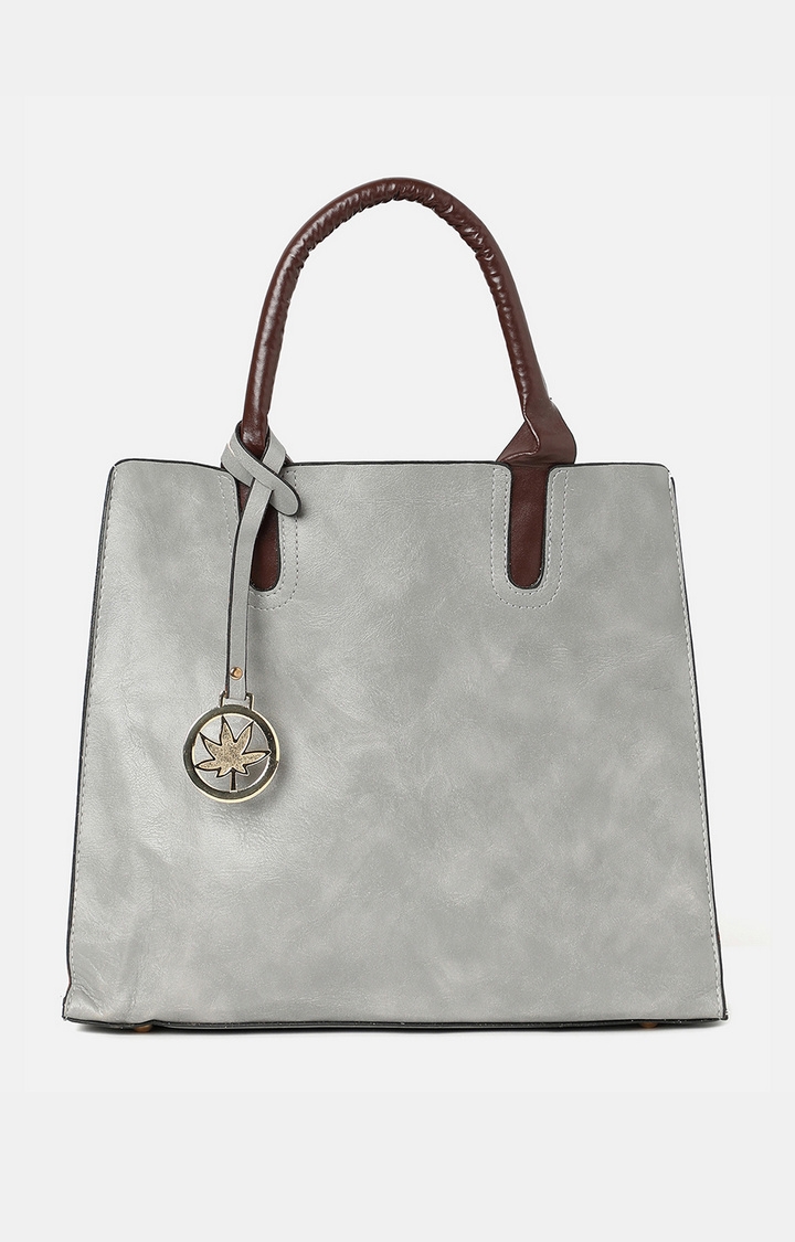 Women's Grey Solid Handbags