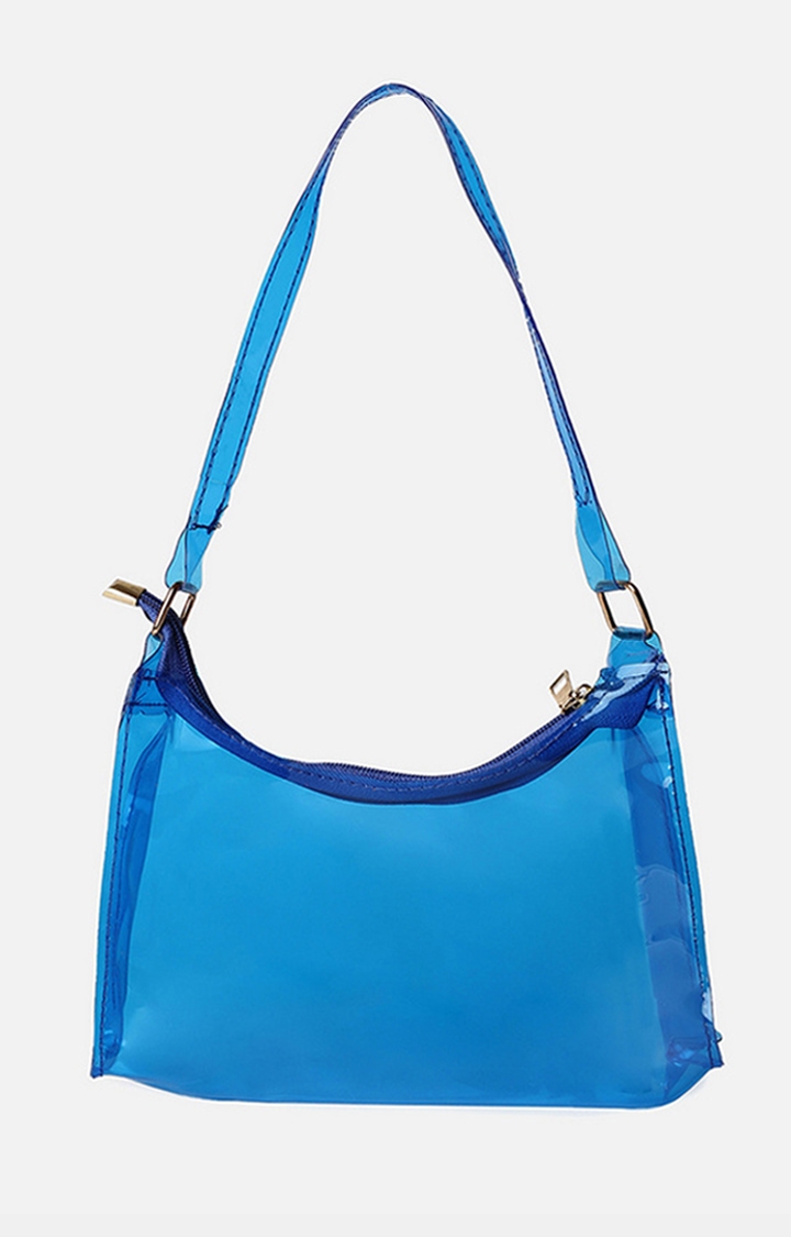 Women's Blue Trandparent Handbags