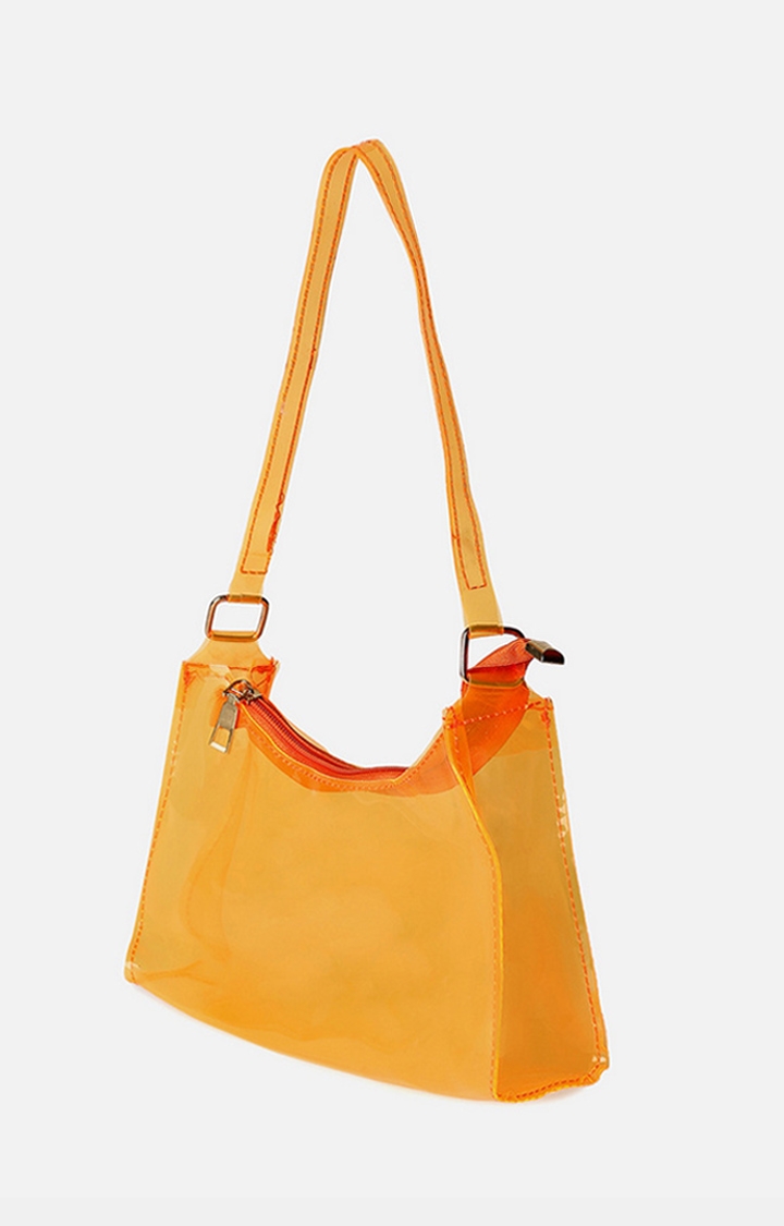 Women's Orange Trandparent Handbags
