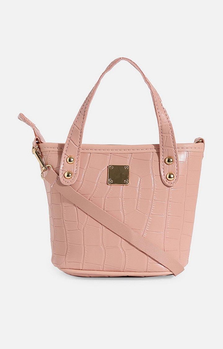haute sauce | Women's Pink Textured Handbags