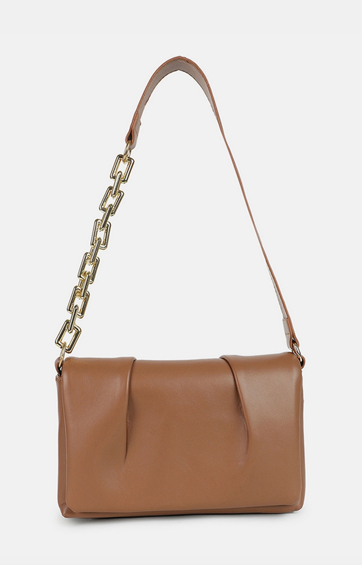 haute sauce | Women's Brown Solid Sling Bags
