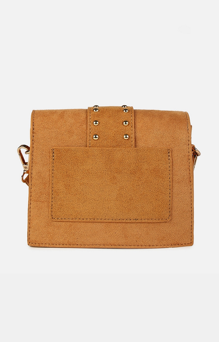 Women's Brown Textured Sling Bags
