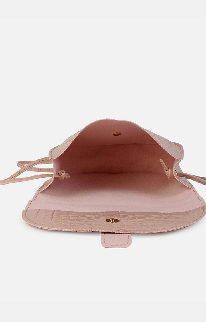 Women's Peach Textured Sling Bags