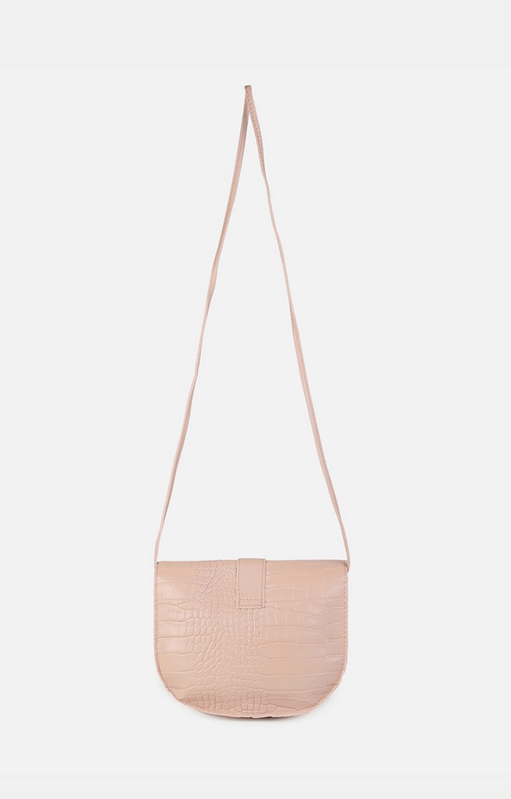 Women's Peach Textured Sling Bags