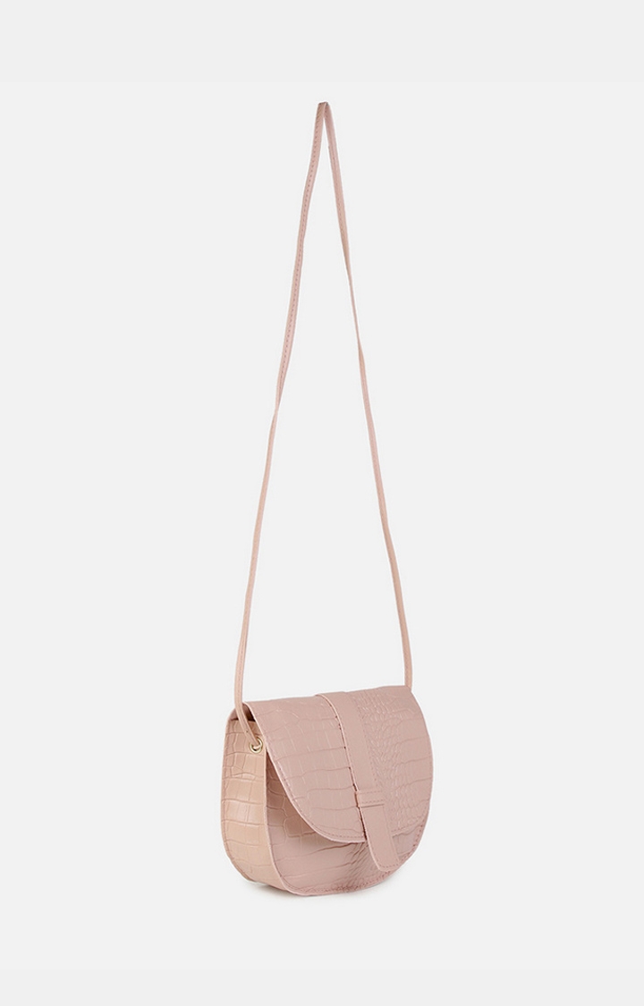 Women's Peach Textured Sling Bags