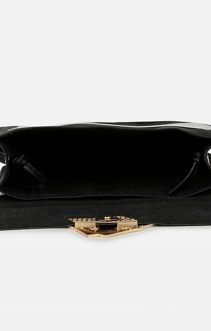 Women's Black Structured Clutches