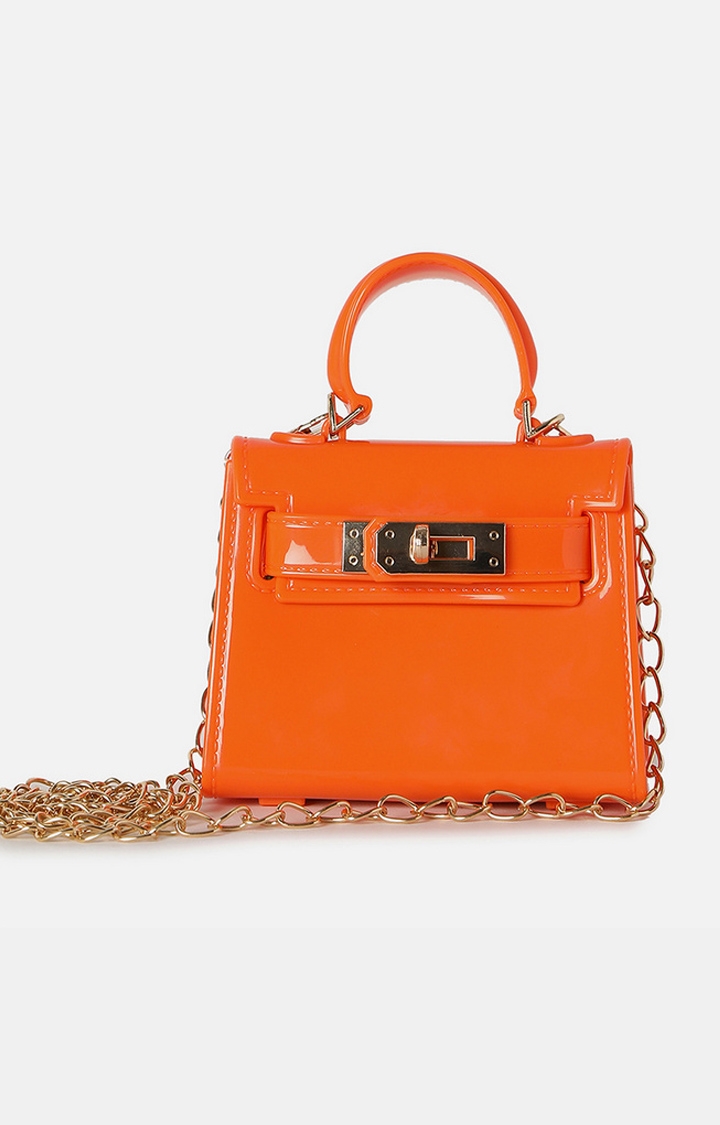 haute sauce | Women's Orange Structured Sling Bags