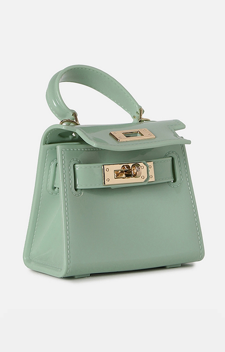Women's Green Structured Sling Bags