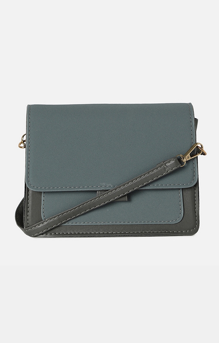 Women's Grey Structured Sling Bags