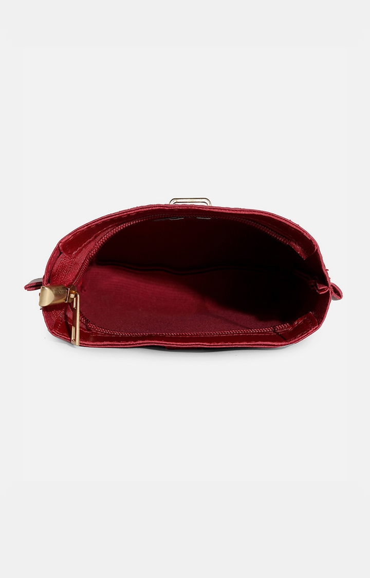 Women's Red Solid Crossbody Bags