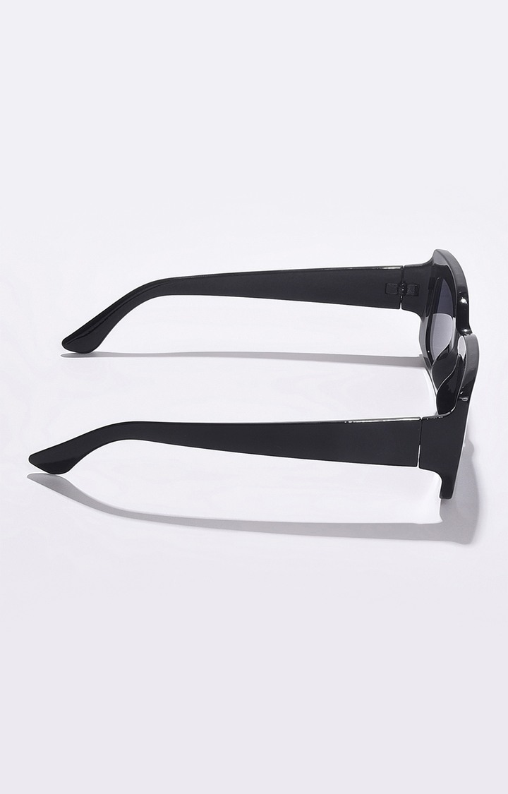 Women's Black Lens Black Wayfarer Sunglasses