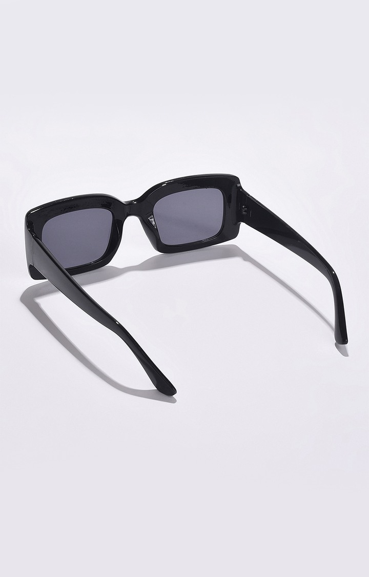 Women's Black Lens Black Wayfarer Sunglasses