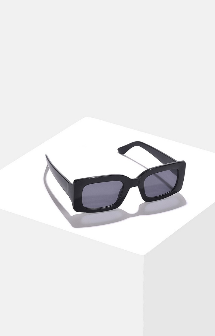 Women's Black Lens Black Wayfarer Sunglasses
