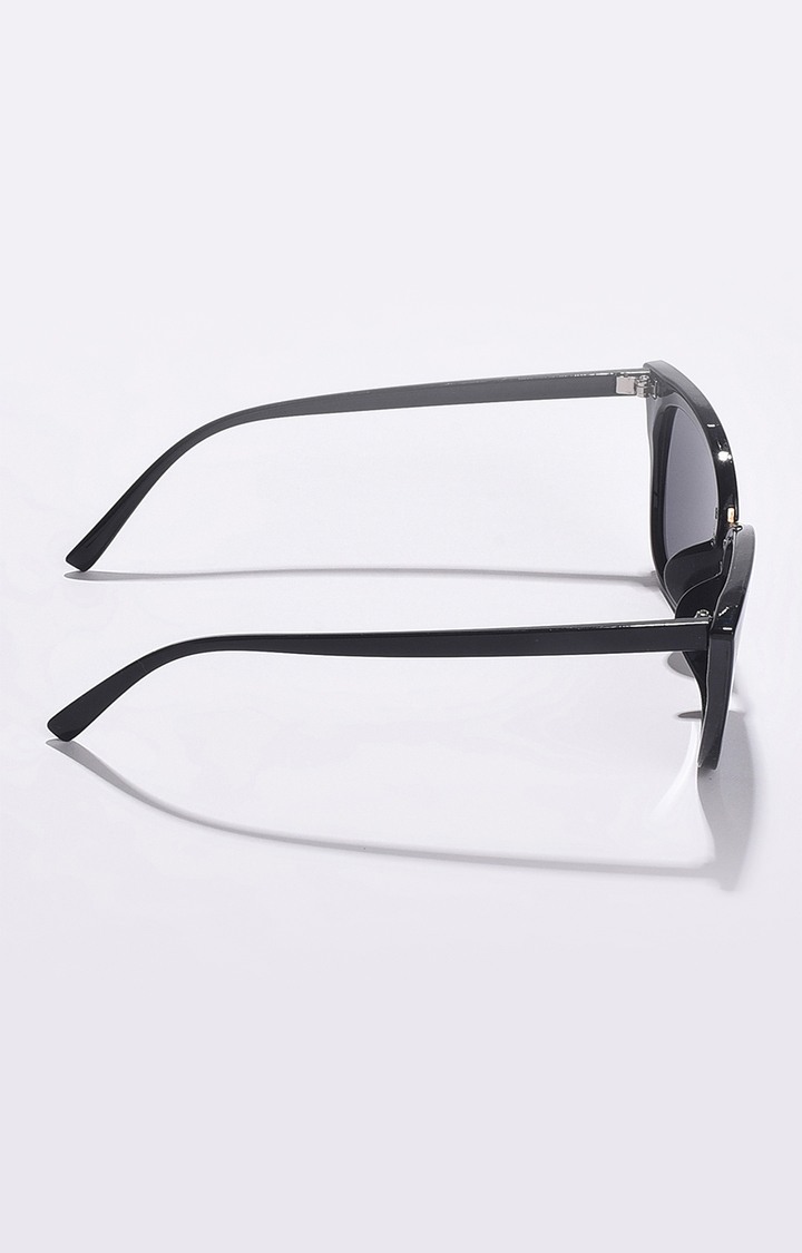 Women's Black Lens Black Cateye Sunglasses