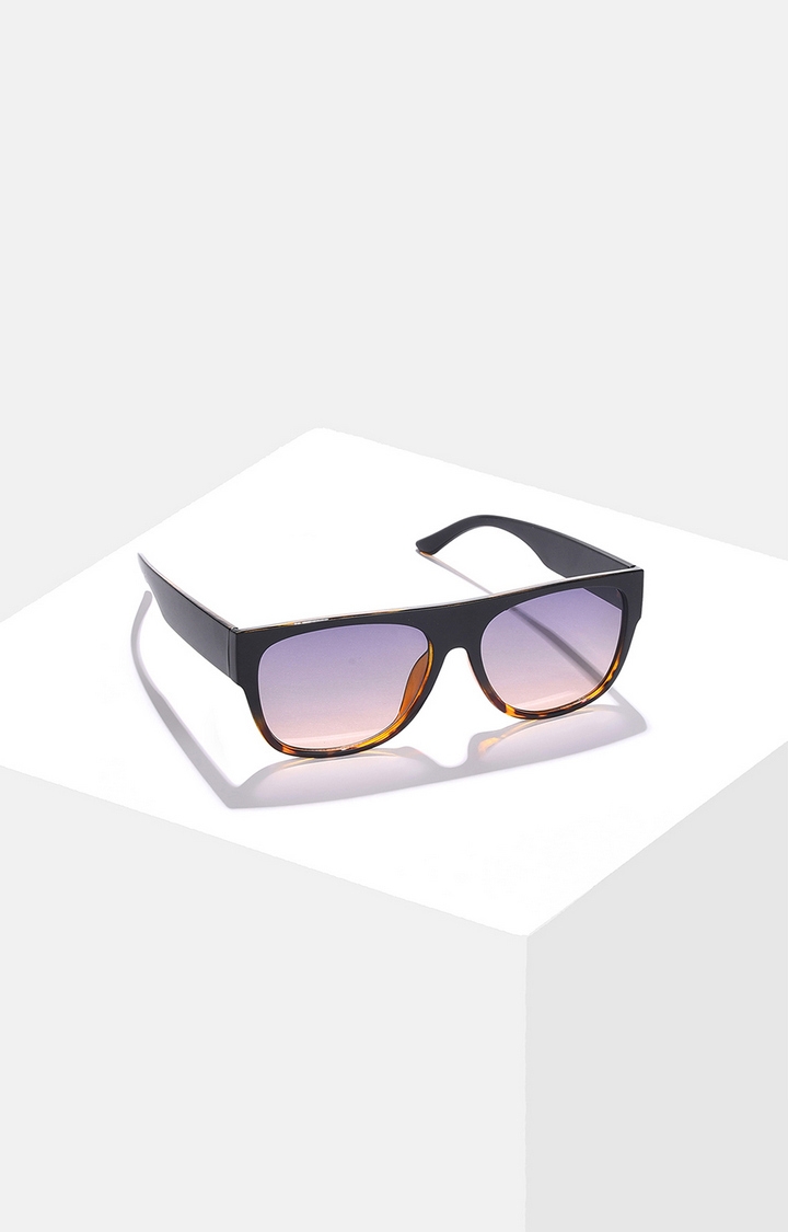 Women's Purple Lens Black Wayfarer Sunglasses
