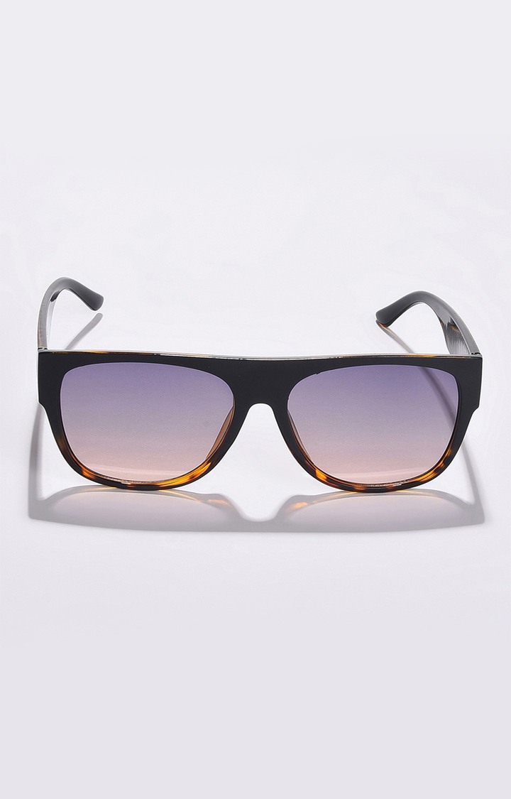 Women's Purple Lens Black Wayfarer Sunglasses