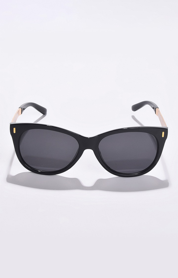 Black and gold wayfarer sunglasses discount