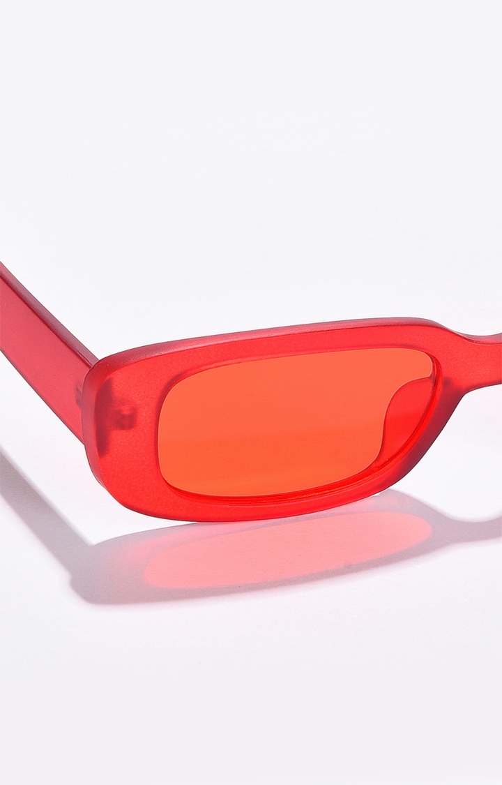 Women's Orange Lens Orange Wayfarer Sunglasses