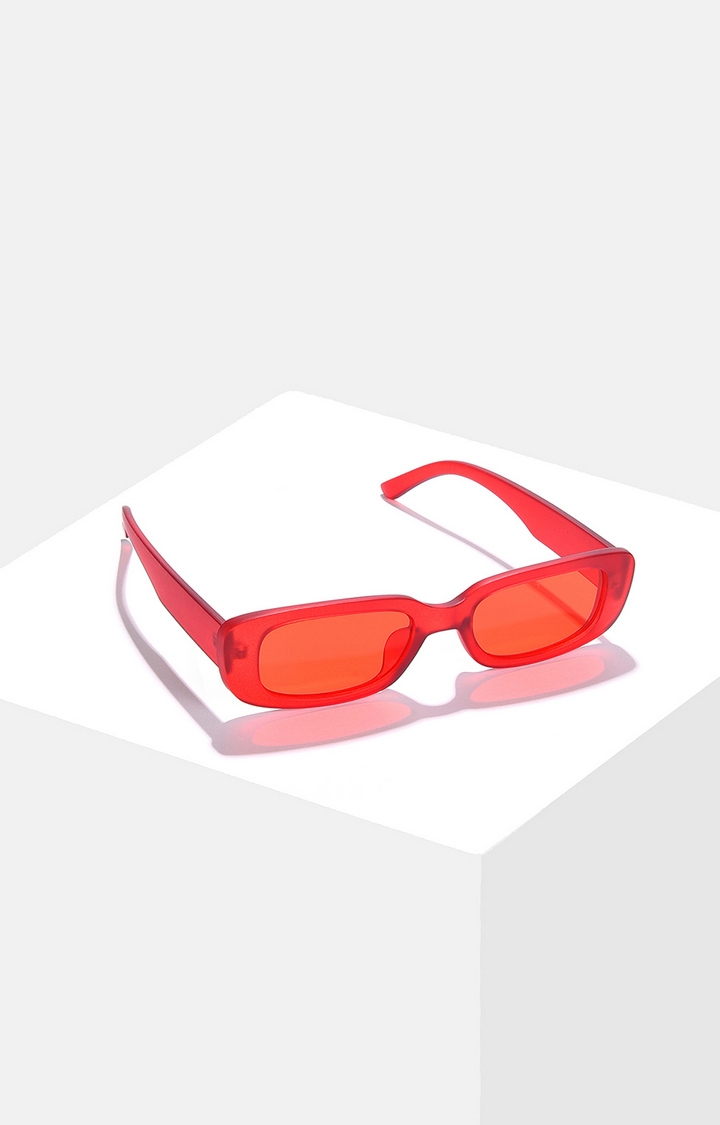 Women's Orange Lens Orange Wayfarer Sunglasses