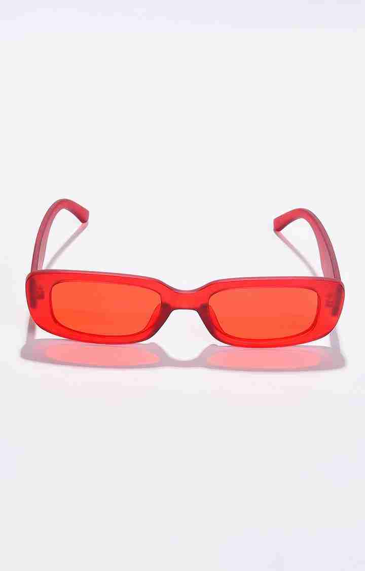 Women's Orange Lens Orange Wayfarer Sunglasses