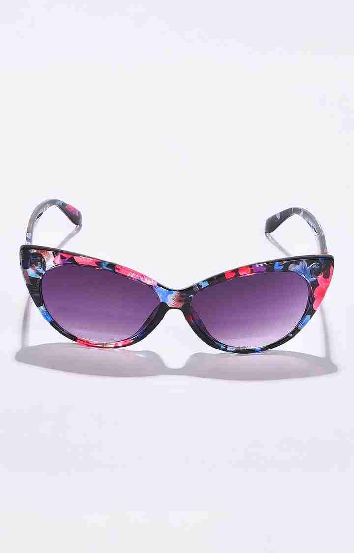 Women's Black Lens Black Cateye Sunglasses