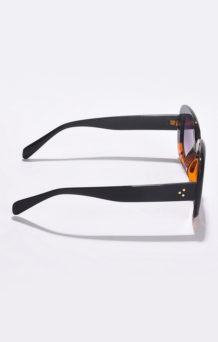 Women's Purple Lens Black Wayfarer Sunglasses