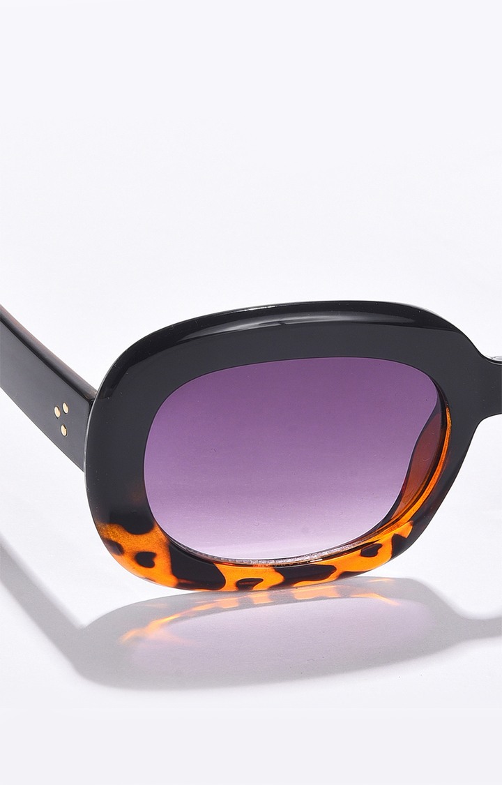 Women's Purple Lens Black Wayfarer Sunglasses