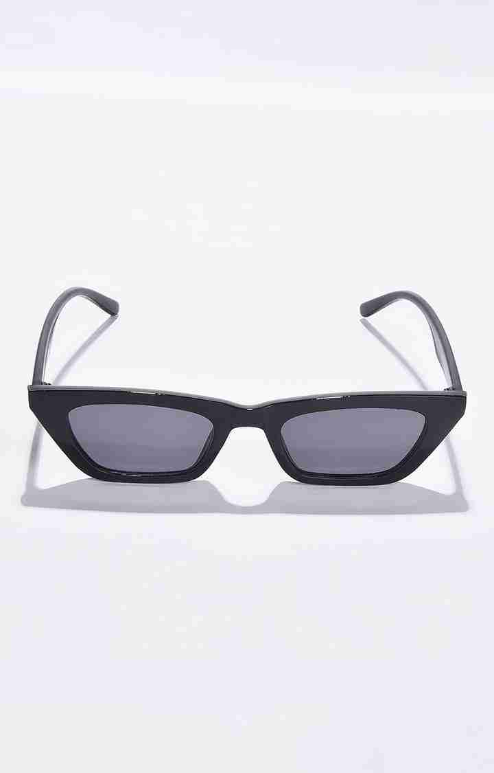 Women's Black Lens Black Cateye Sunglasses