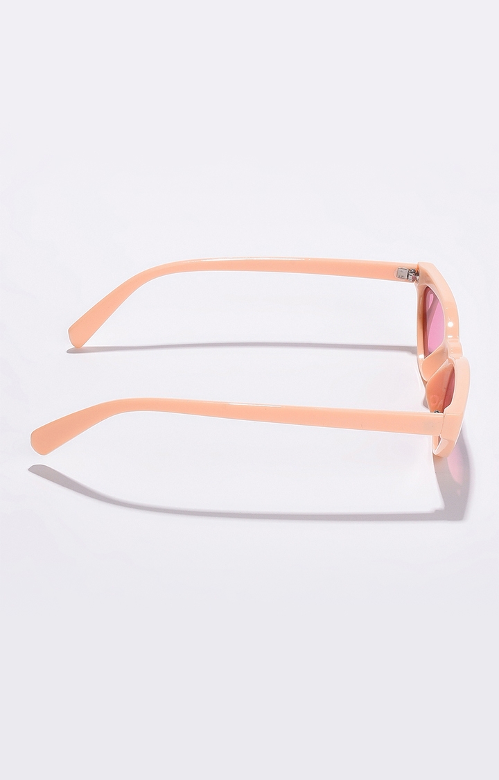 Women's Pink Lens Red Cateye Sunglasses