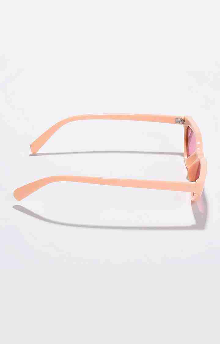 Women's Pink Lens Red Cateye Sunglasses
