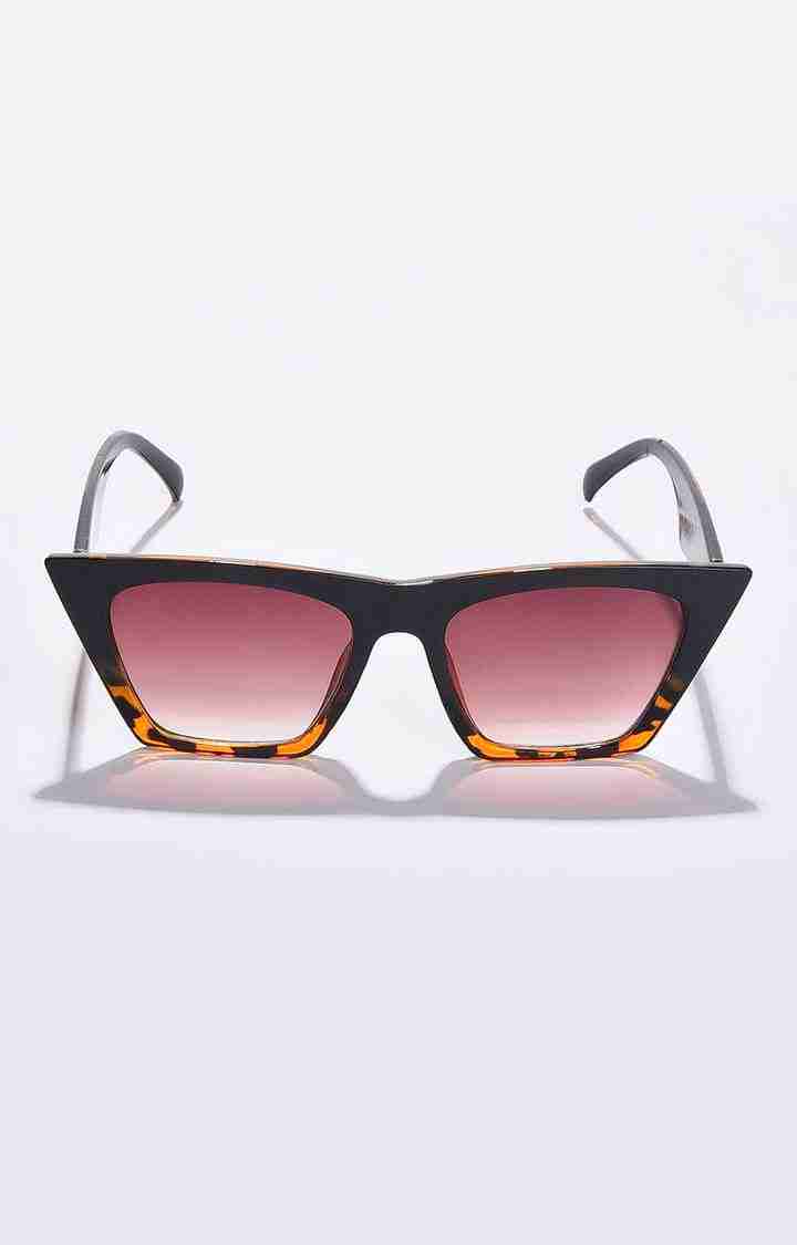 Women's Brown Lens Brown Butterfly Sunglasses