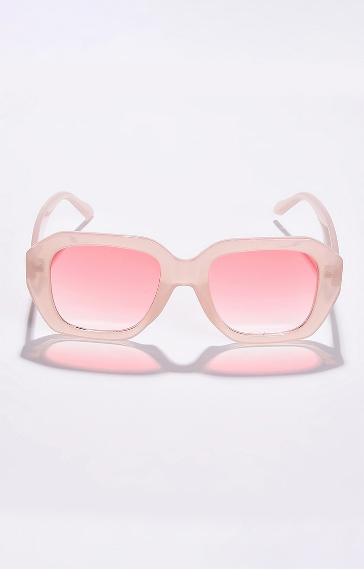 haute sauce | Women's Pink Lens Pink Oval Sunglasses