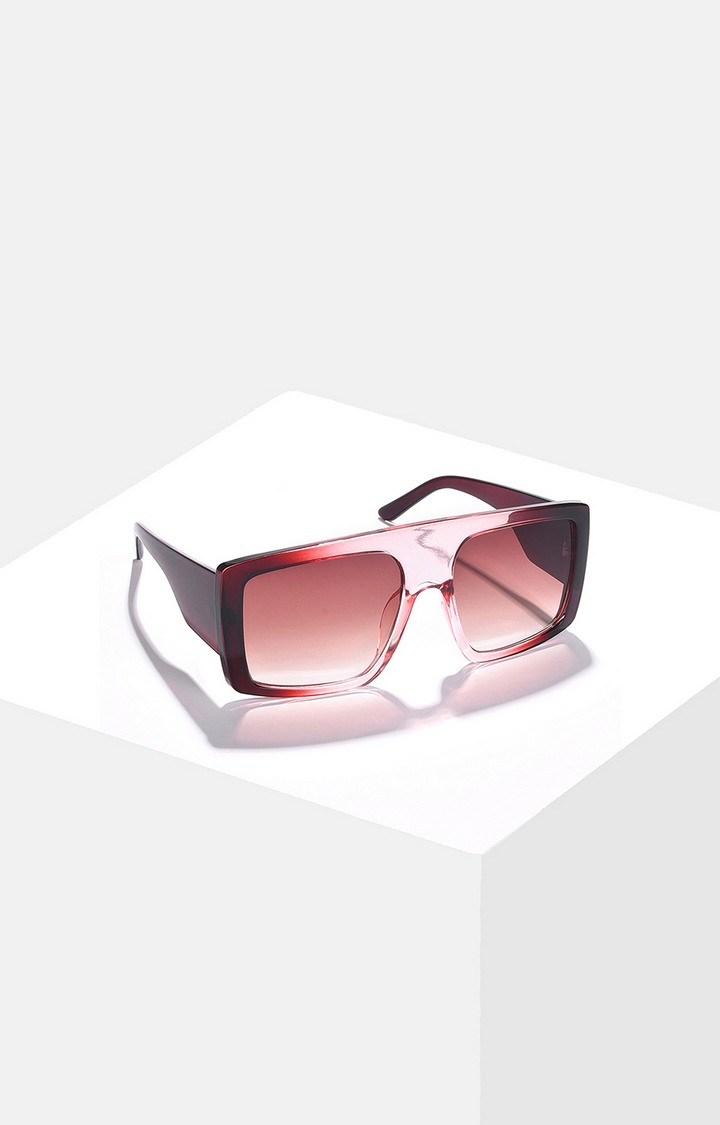 Women's Brown Lens Brown Oversized Sunglasses