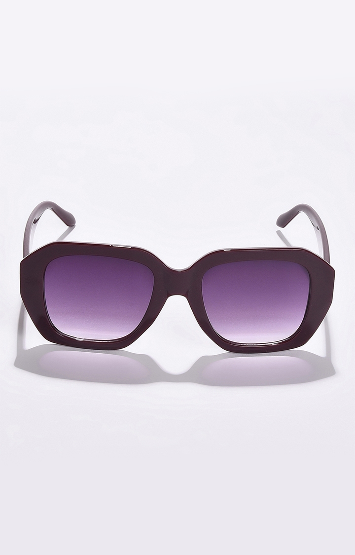 haute sauce | Women's Black Lens Purple Wayfarer Sunglasses