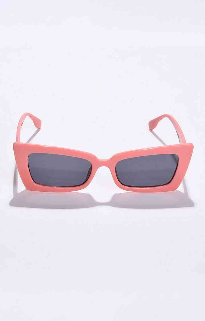 Women's Black Lens Pink Butterfly Sunglasses