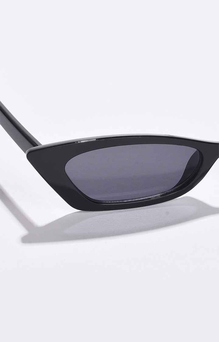 Women's Black Lens Black Cateye Sunglasses