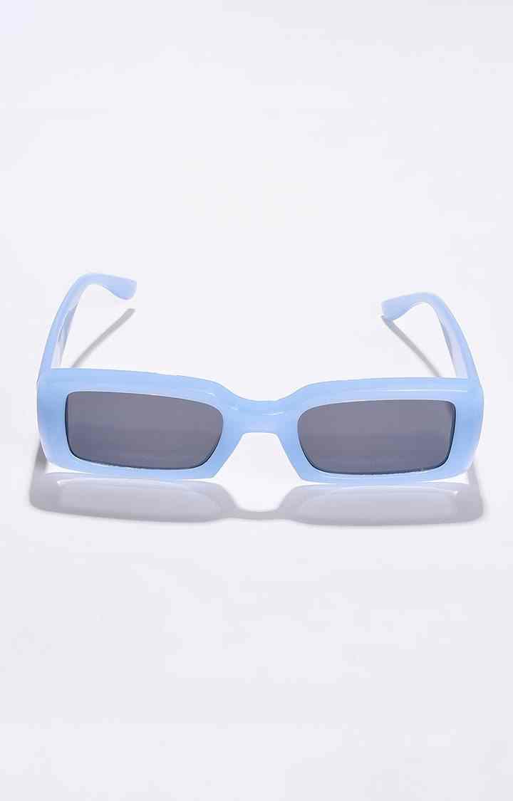 Women's Black Lens Blue Wayfarer Sunglasses