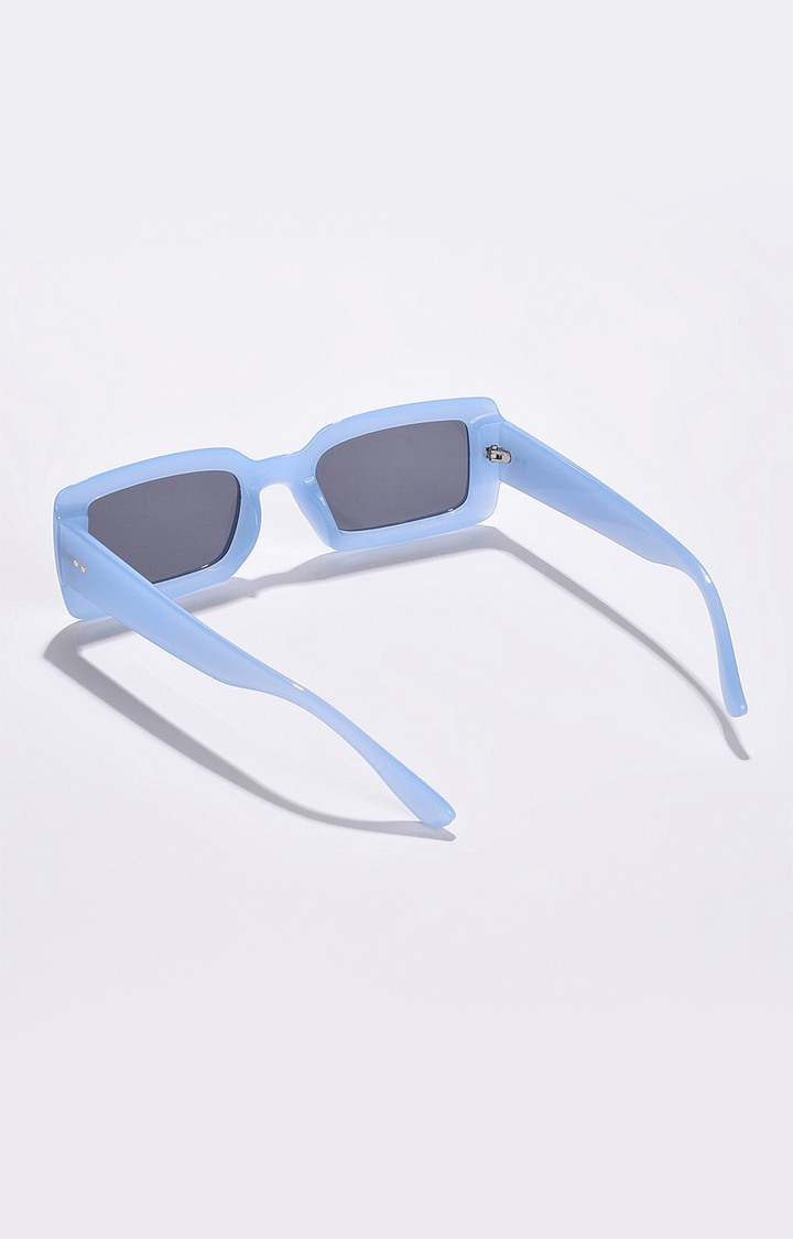 Women's Black Lens Blue Wayfarer Sunglasses