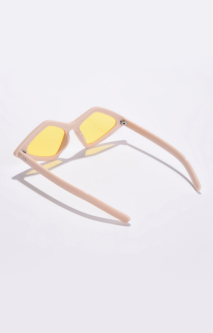 Women's Yellow Lens Brown Other Sunglasses
