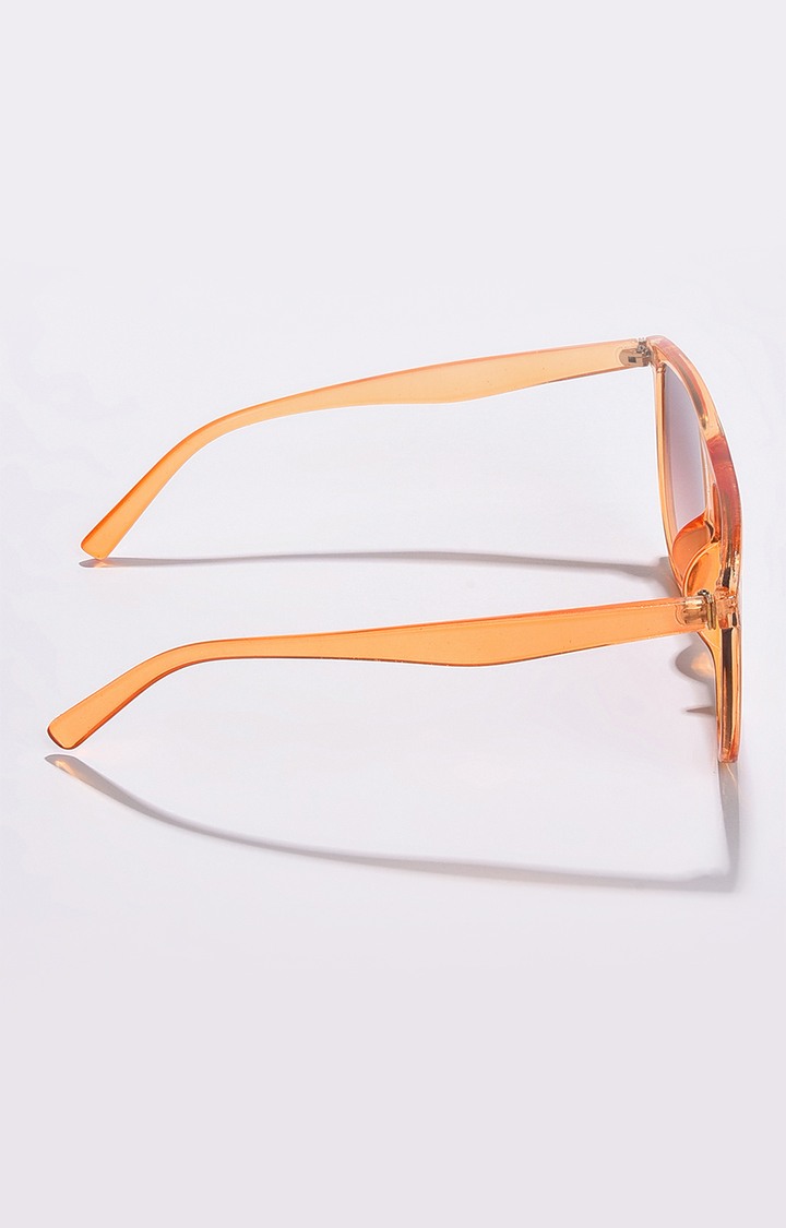 Women's Orange Lens Orange Wayfarer Sunglasses