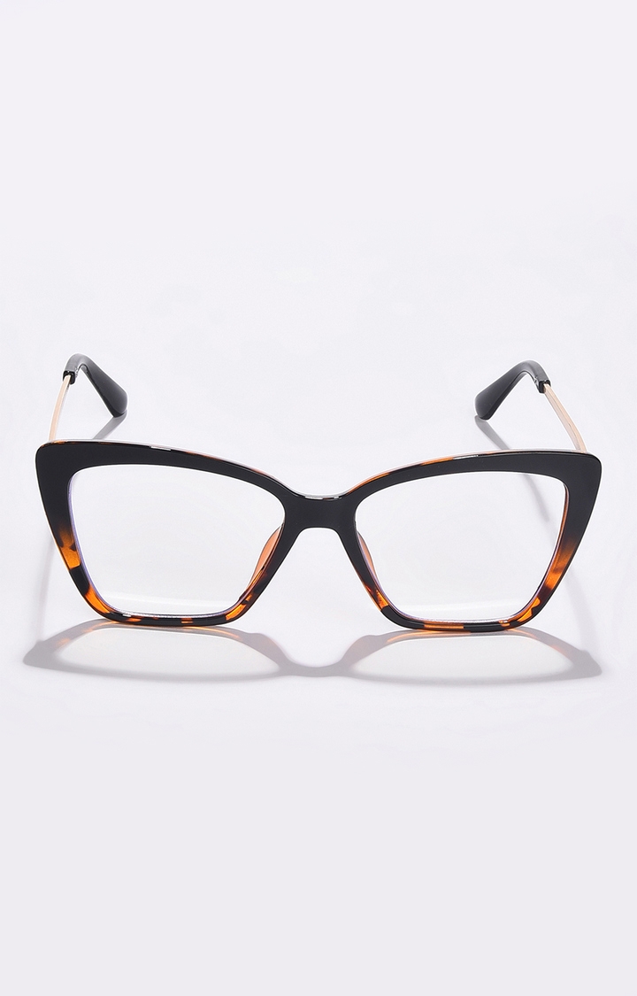 haute sauce | Women's Clear Lens Brown Butterfly Sunglasses