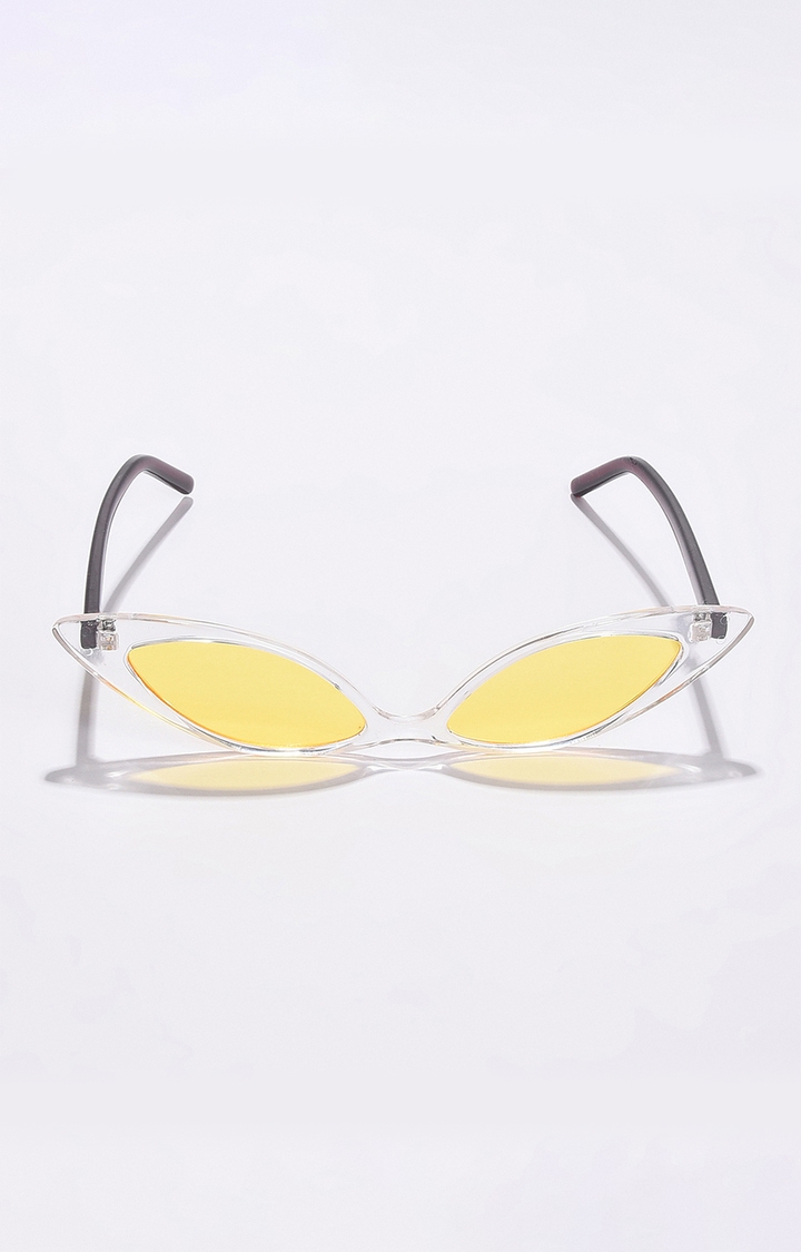 haute sauce | Women's Yellow Lens Brown Cateye Sunglasses