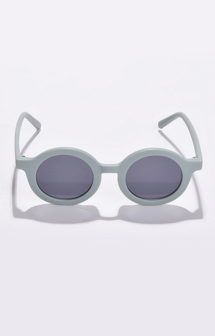 haute sauce | Women's Grey Lens Silver-Toned Oval Sunglasses