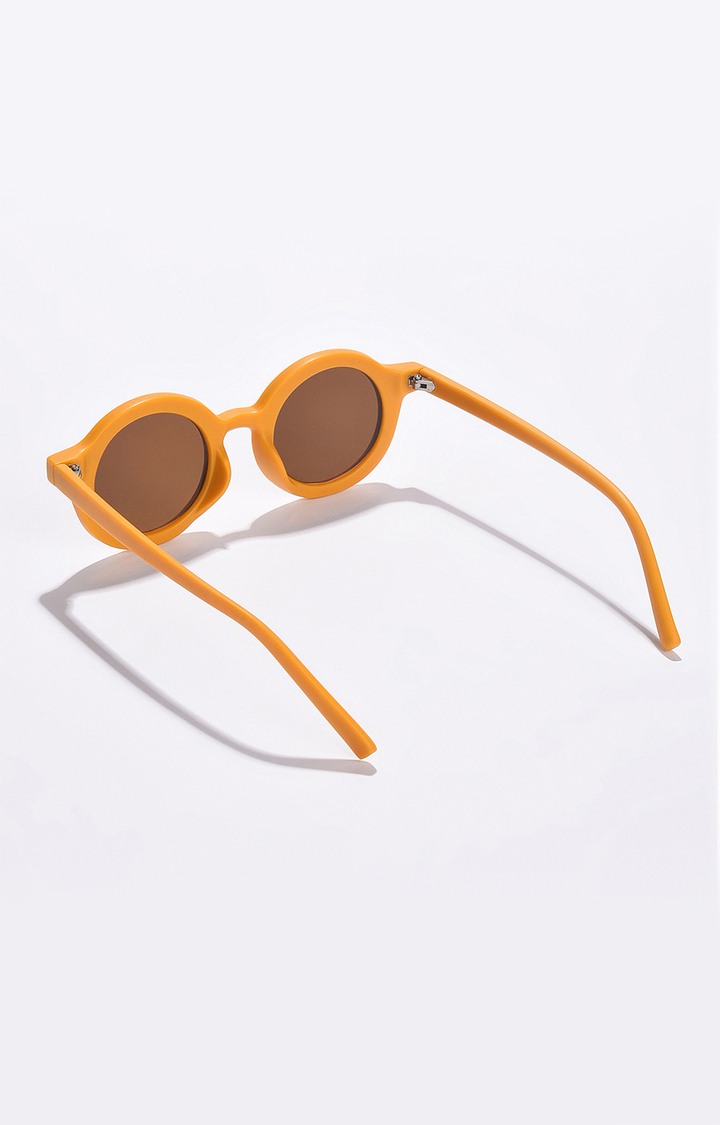 Women's Orange Lens Orange Oval Sunglasses