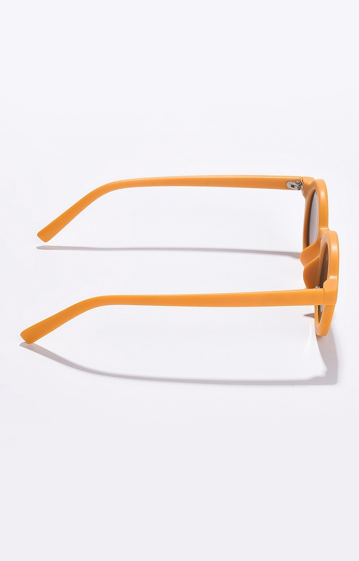 Women's Orange Lens Orange Oval Sunglasses